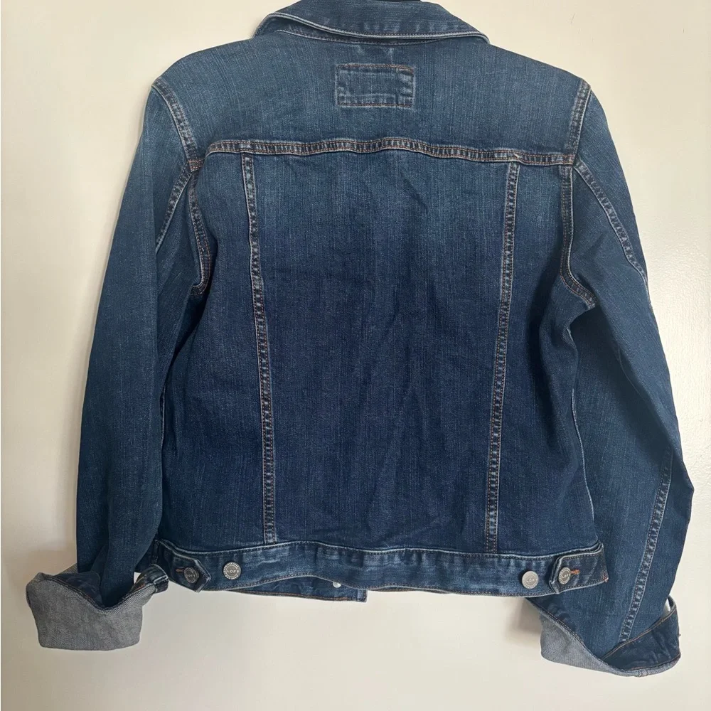 LOFT Dark Blue Jean Jacket - Picture 3 of 3